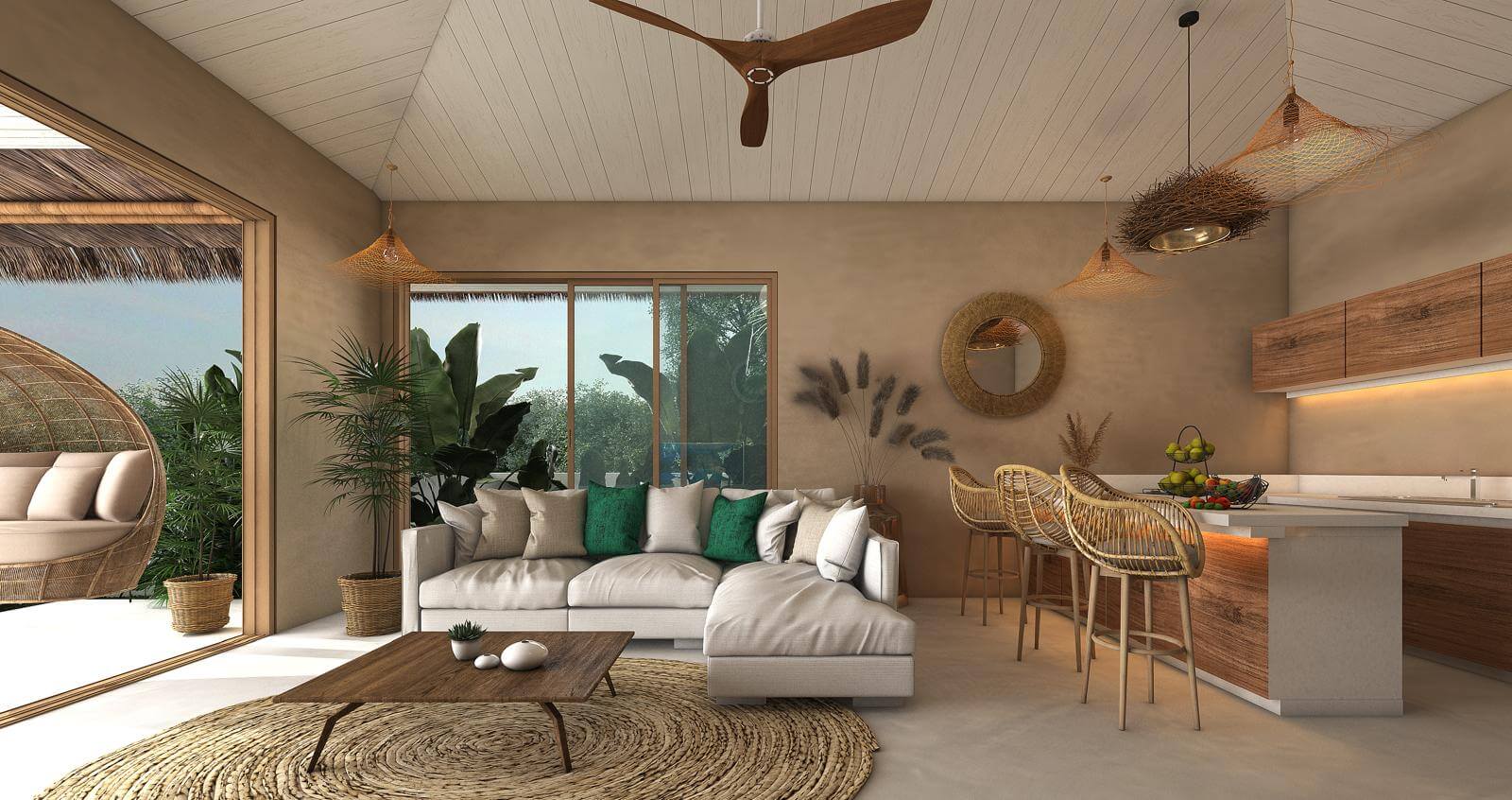 VILS-0082: Ready 2-bedroom bali style villas with private pool in Bophut