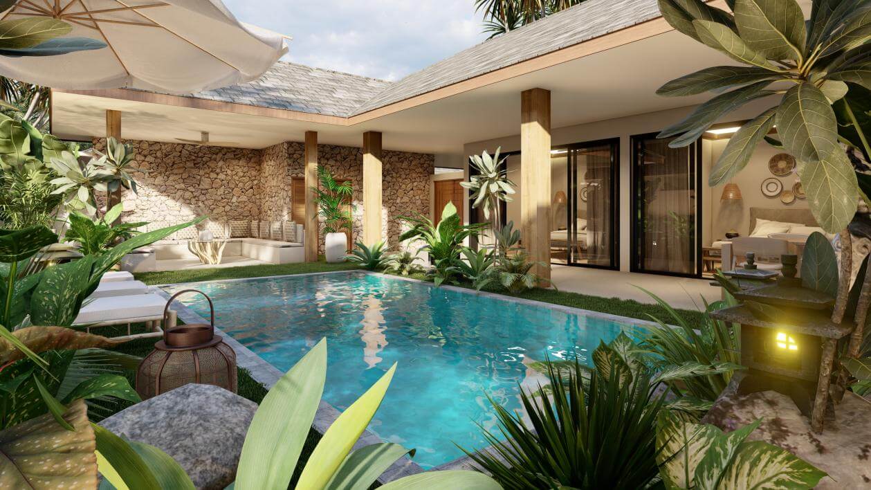 VILS-0044 - Off-plan private residence with 3–4 Bedroom and private pool, walking distance to the Beach in Lamai, Koh Samui – For Sale