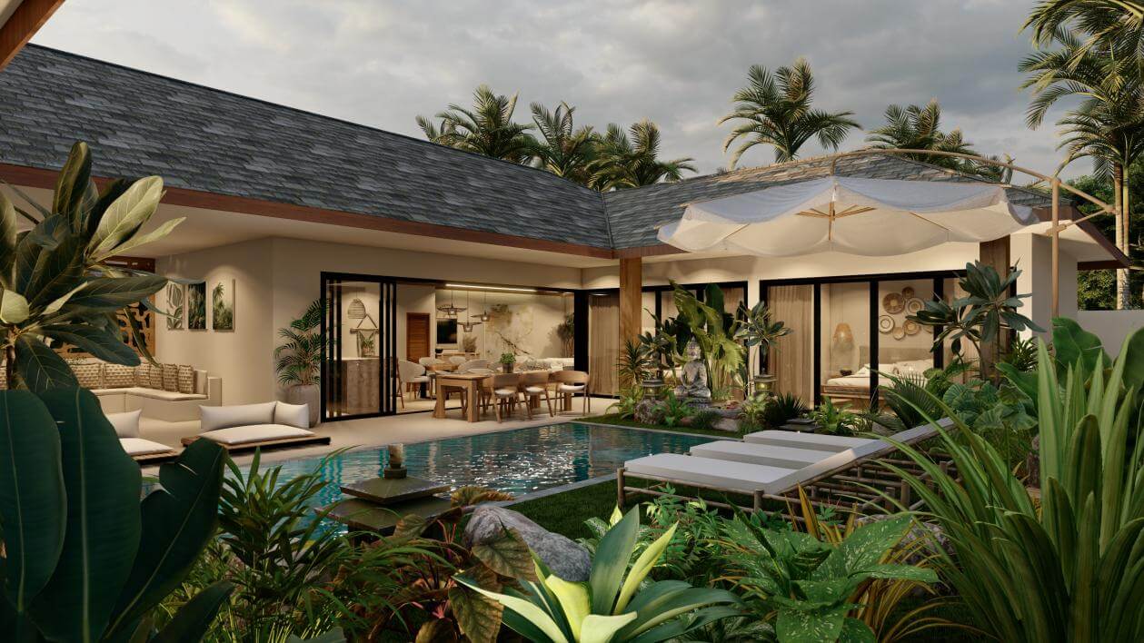 VILS-0044 - Off-plan private residence with 3–4 Bedroom and private pool, walking distance to the Beach in Lamai, Koh Samui – For Sale
