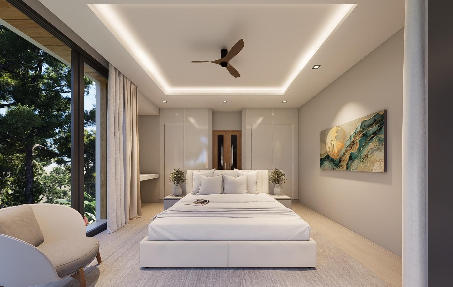 VILS-0075: Off-Plan single-stroy 3-bedroom tropical villas with private pool in Plai Laem
