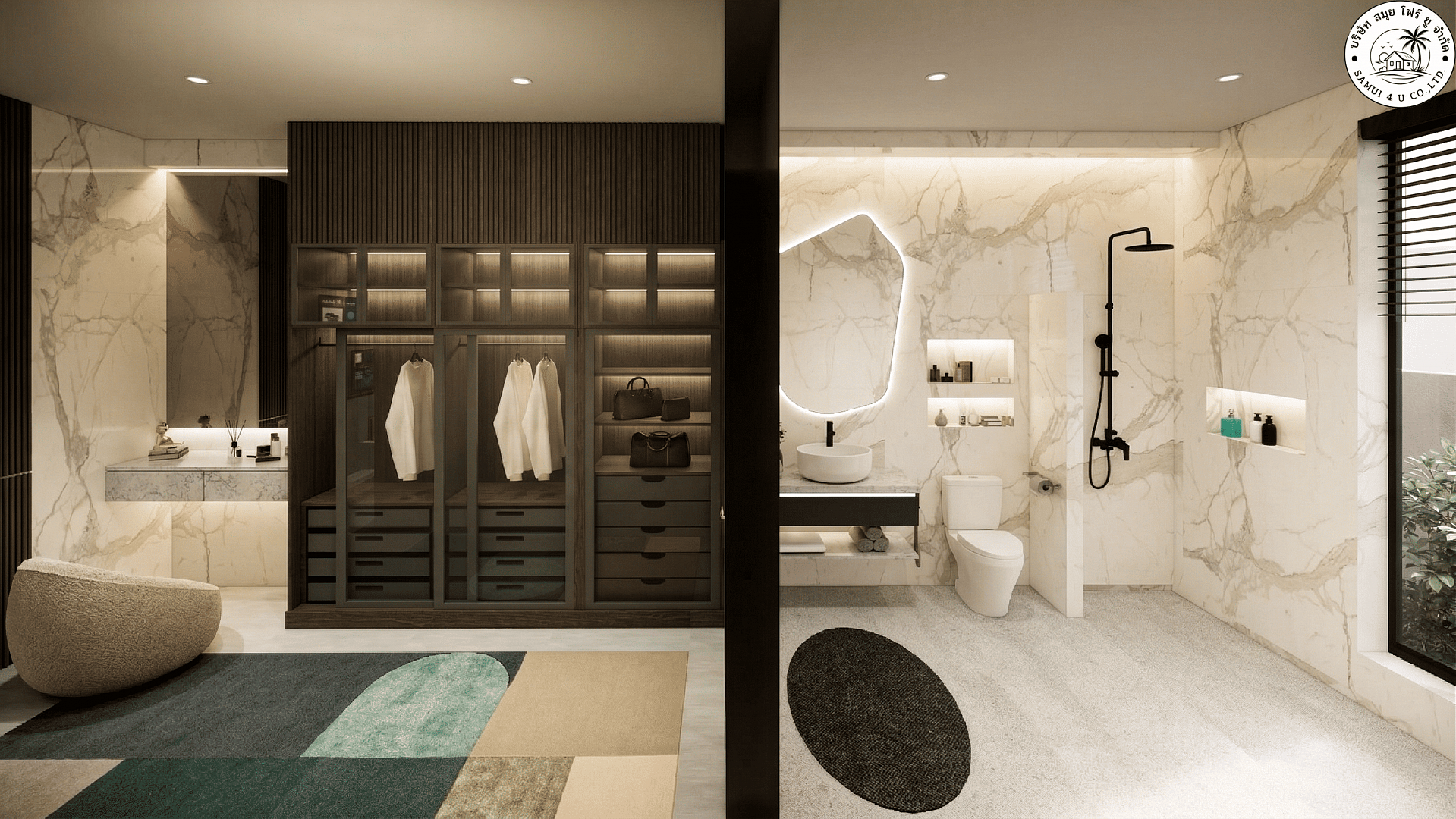 VILS-0050 - Off-plan 3-bedroom luxury tropical villas with private pool in Maenam, Koh Samui
