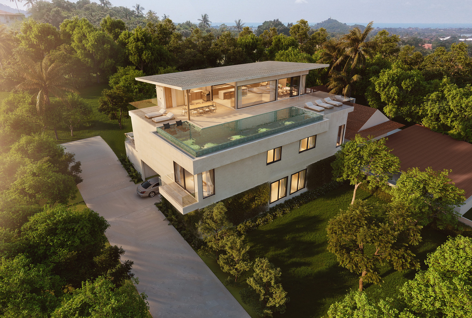 VILS-0079: Off-plan luxury 7-bedroom sea view villa with infinity pool, short drive to Bangrak Beach, Bophut
