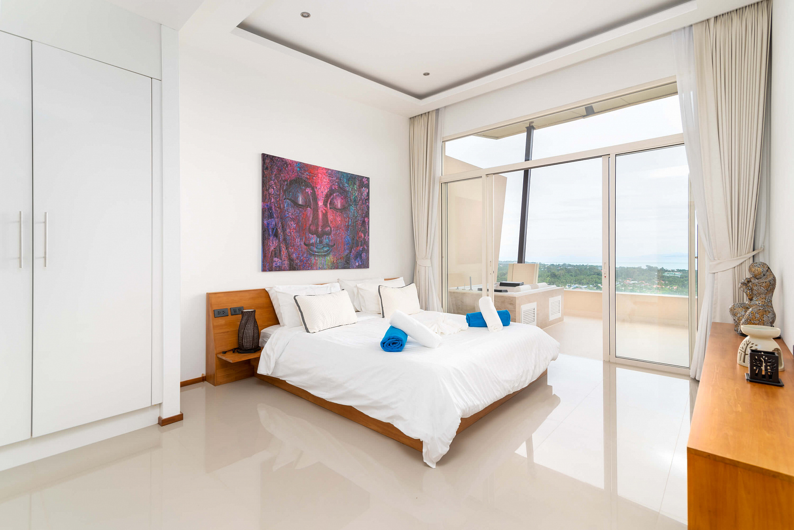 VILS-0077: Stylish 1-bedroom sea view penthouse with panoramic terrace in Maenam