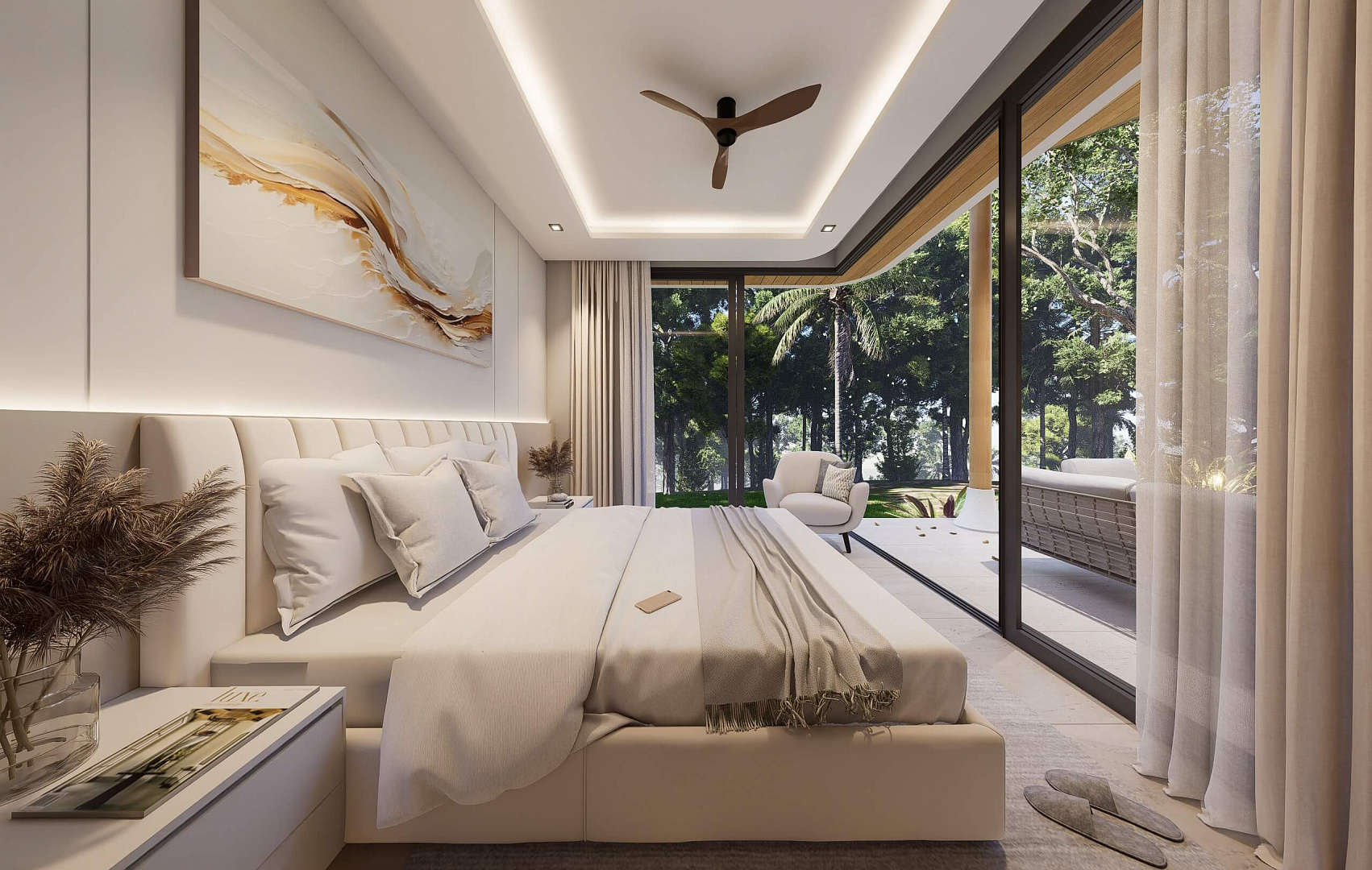 VILS-0075: Off-Plan single-stroy 3-bedroom tropical villas with private pool in Plai Laem